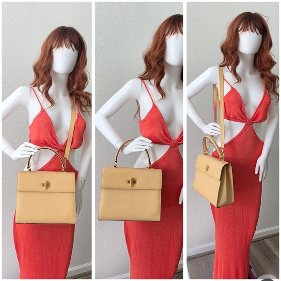 Auth Celine Macadam Turn-lock Top Handle Bag - Picture 3 of 11